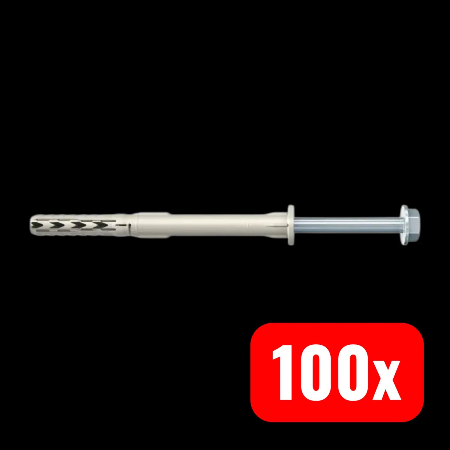 B-Ware Upat Rahmendübel Dübel Universal 10 X 120 Mm Sechskantschraube Metall 100 Stück - 4048962305104