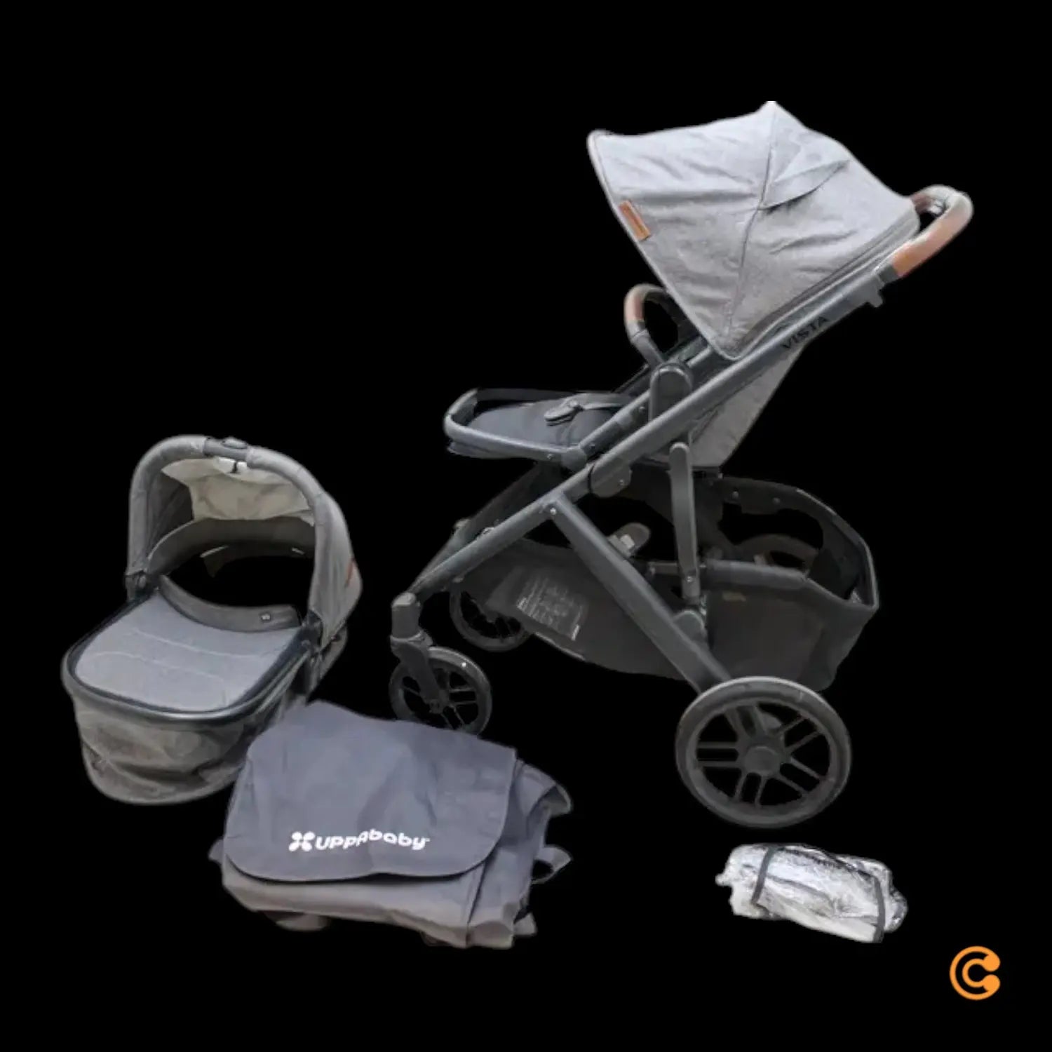 B-Ware Uppababy Vista V2 Kombikinderwagen + V3 Babywanne Set - 1