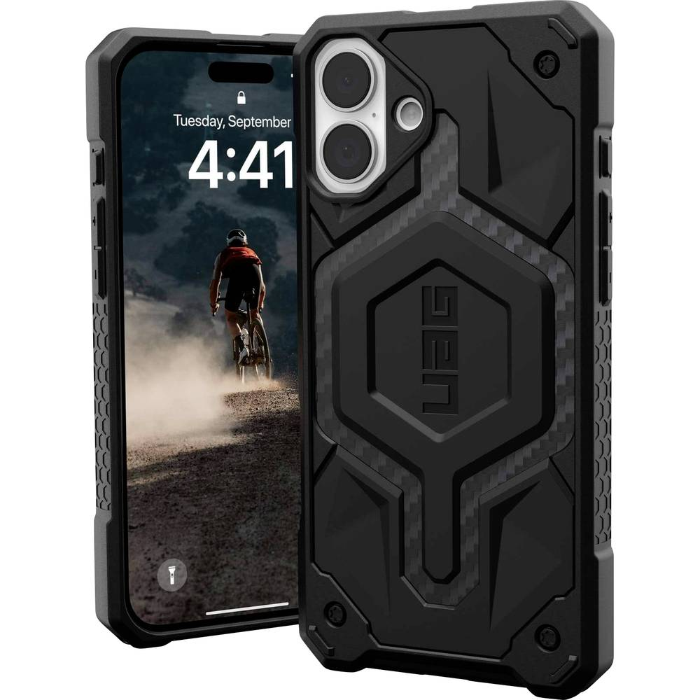 B-Ware Urban Armor Gear Monarch Pro Mag Safe Case Hülle Apple I Phone 16 Plus Carbon