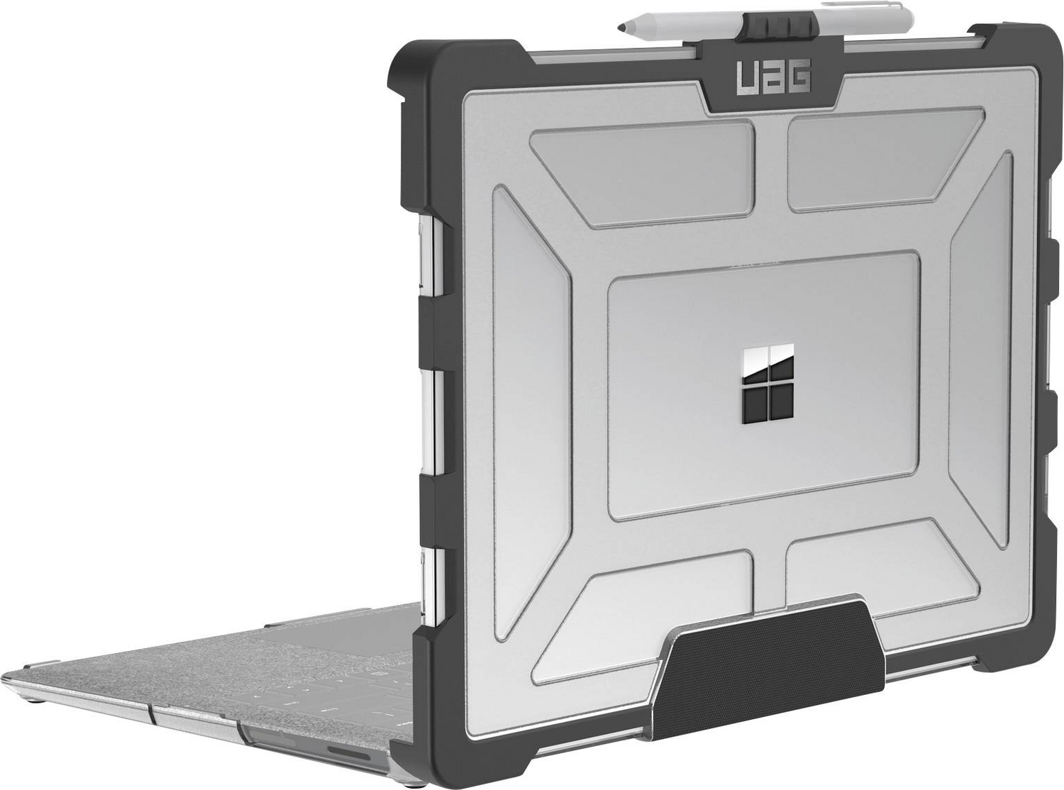 B-Ware Urban Armor Gear Plasma Surface Max. 34,3cm 13,5" Ice Transparent Notebook Hülle