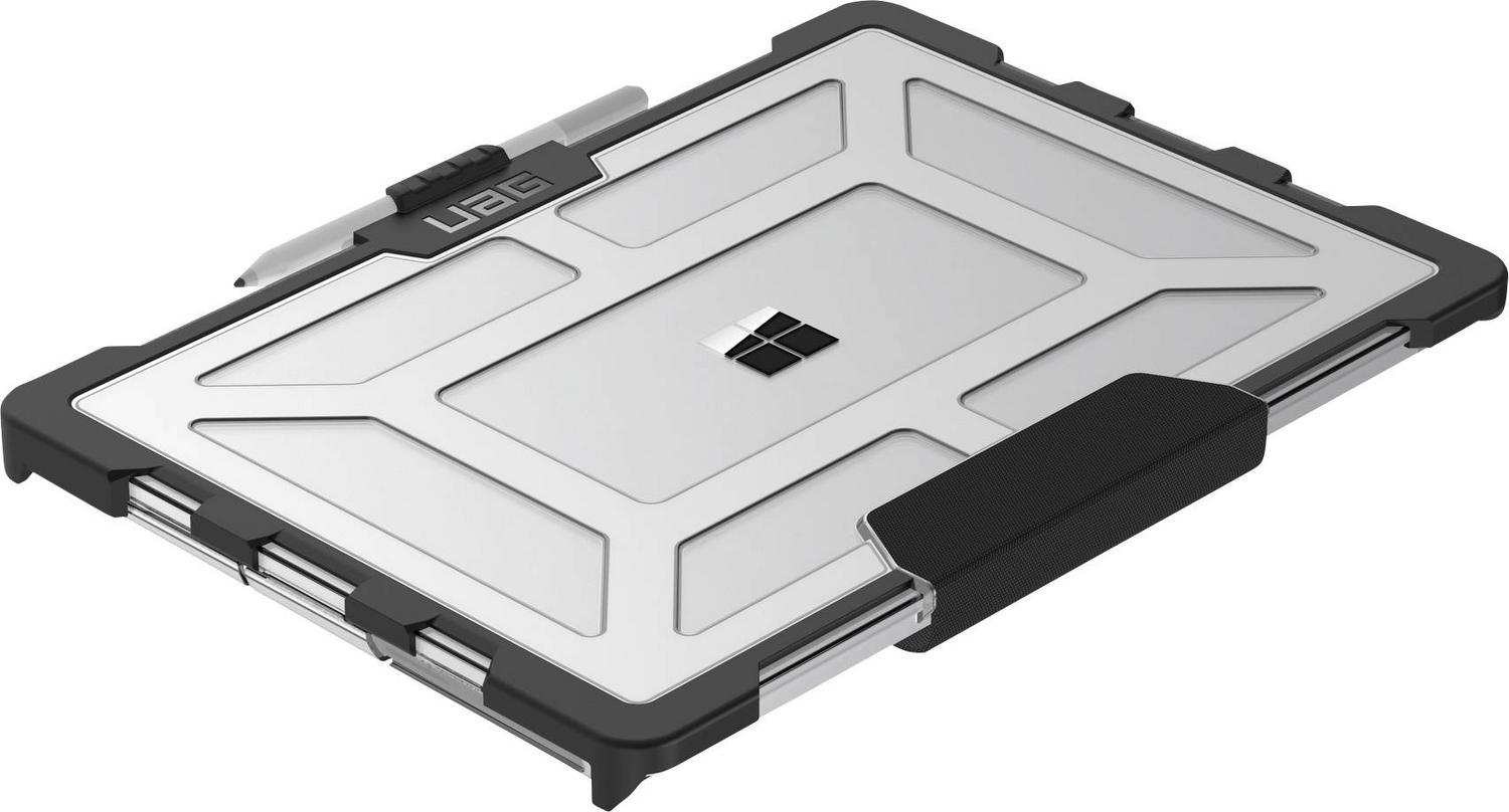 B-Ware Urban Armor Gear Plasma Surface Max. 34,3cm 13,5" Ice Transparent Notebook Hülle