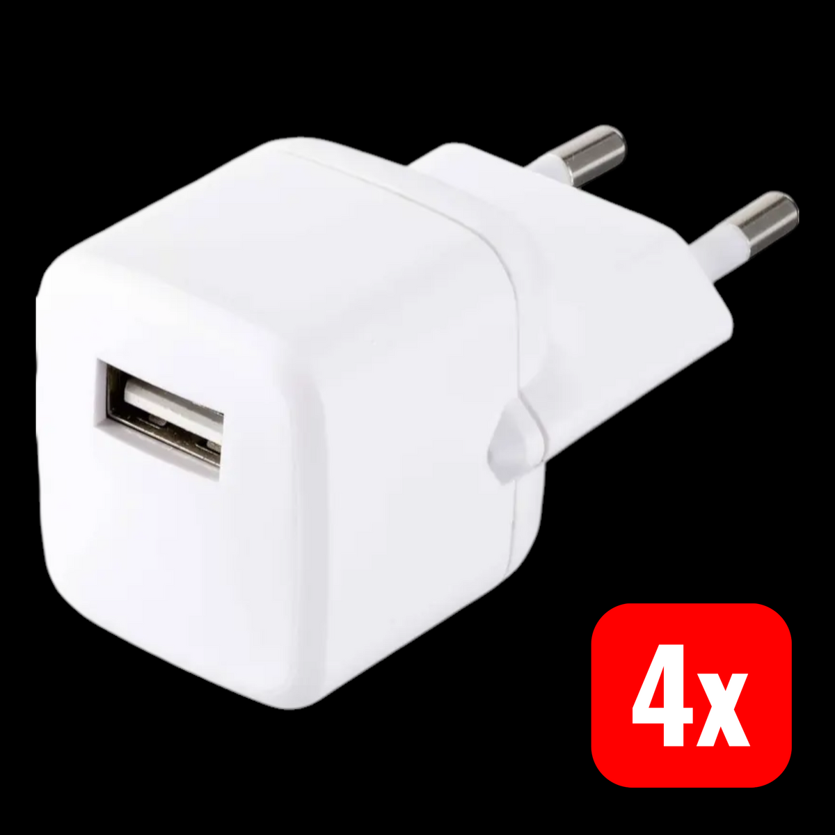 VOLTCRAFT USB Ladegerät Ladestecker USB-A Netzteil UC-1AXX001 Weiß 12W 4 STÜCK - 4064161091013