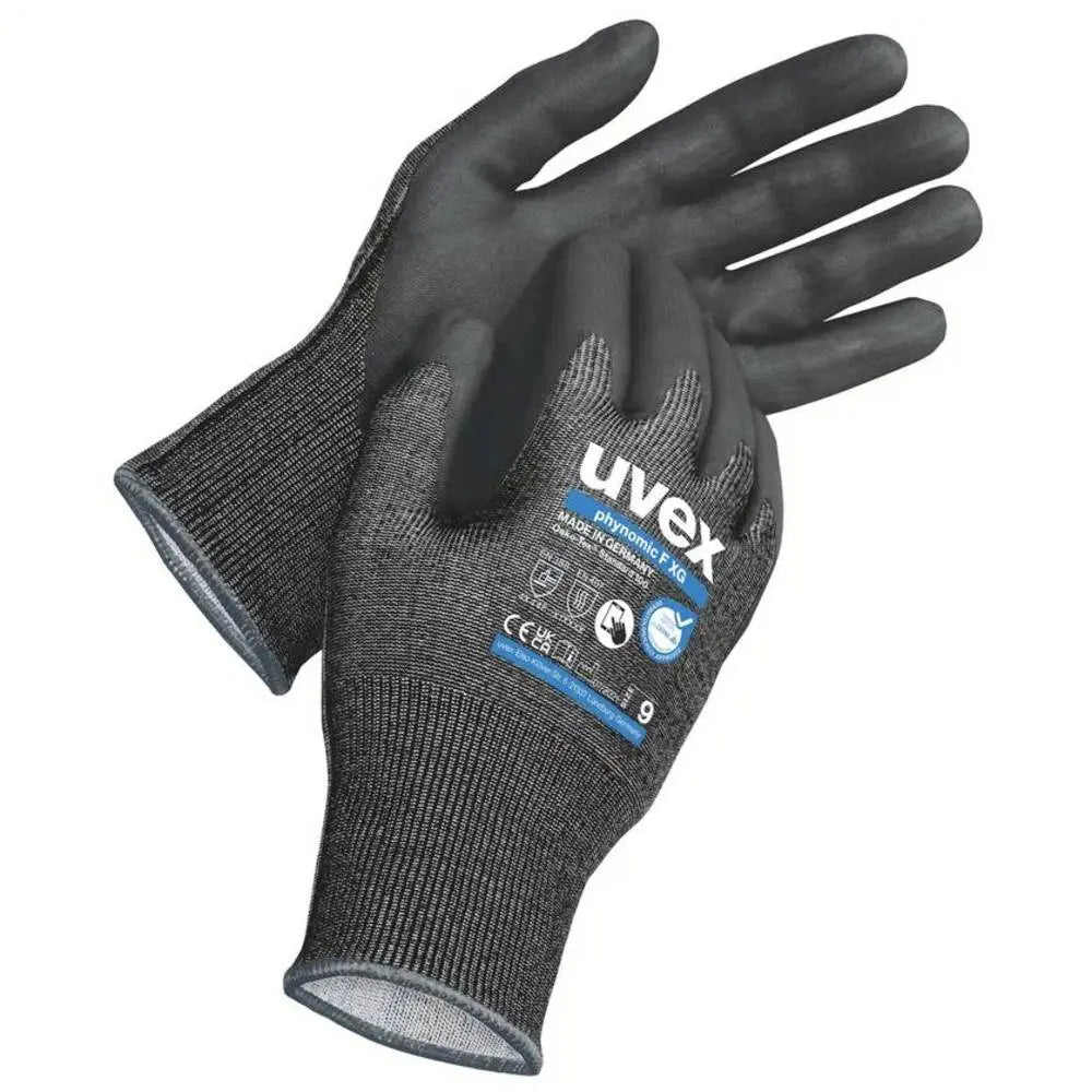 B-Ware Uvex Schnittschutzhandschuh Schutzhandschuh Phynomic Größe 9 Schwarz 3 Paar - 4048612123263