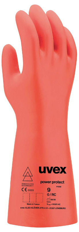 Uvex Power Protect V1000 6084011 Naturlatex Elektrikerhandschuh Größe 11 B-Ware - 4048612085431