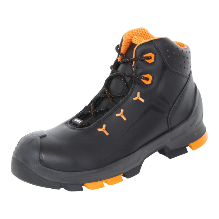 Uvex Schnürstiefel Sicherheitsschuh S3 Schwarz Orange Größe 43 Uvex 2 Herren B-Ware - 4031101609744