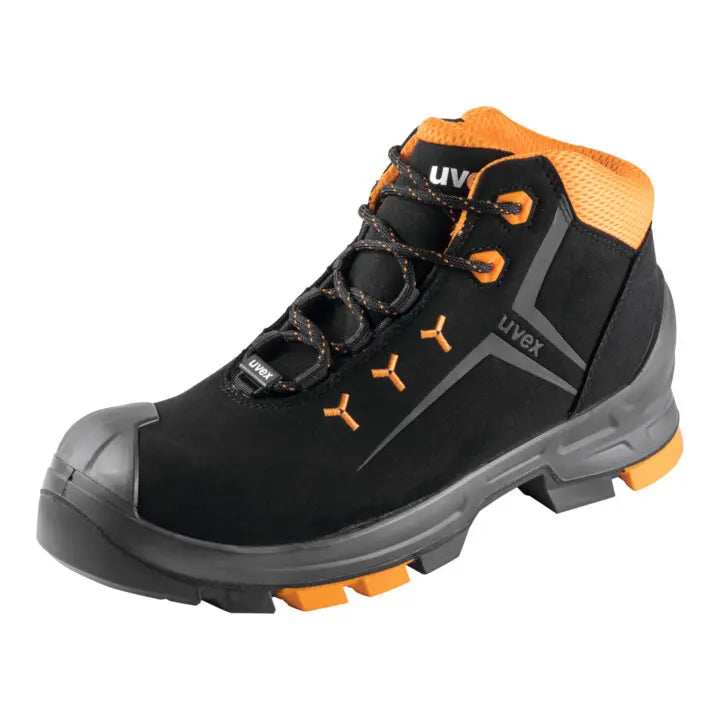 B-Ware Uvex 2 Schnürstiefel Arbeitsschuh Sicherheitsschuh S3 Schwarz Orange Größe 42 - 4031101653297