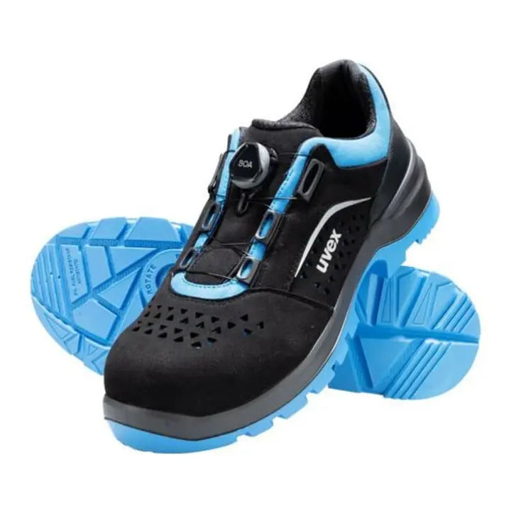 B-Ware Uvex Arbeitsschuhe Boa System Kunststoffkappe Schwarz Blau 49 11 - 4031101776613