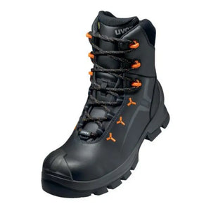 B-Ware Uvex Stiefel Sicherheitsstiefel Arbeitsschuhe S3 Leder Schwarz Größe 43 Weite 12