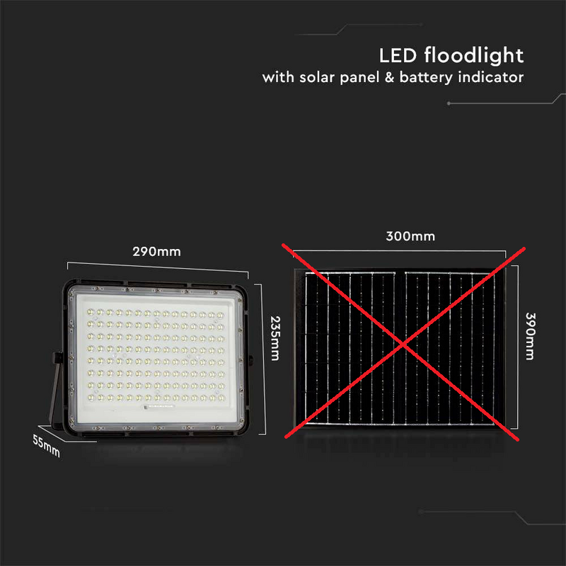 V Tac Vt 180 W 7828 Solar Spot Solarlampe Solarleuchte Siehe Text/Foto B-Ware