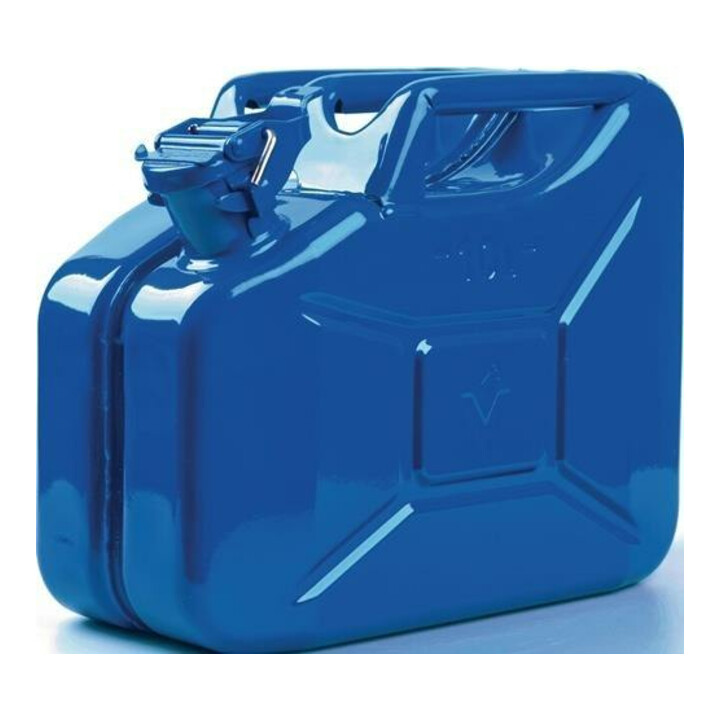 B-Ware Valpro Kraftstoffkanister Benzinkanister Kanister 10 L Blau Ral5005 Stahlblech - 4750553002643