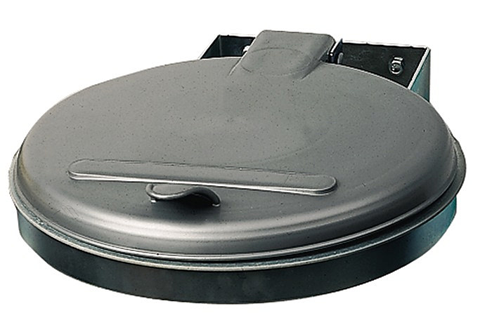 Var Abfallsammler F.120l Säcke Verz. B.400x T.510mm Ku. Deckel Silber B-Ware - 4030695010912