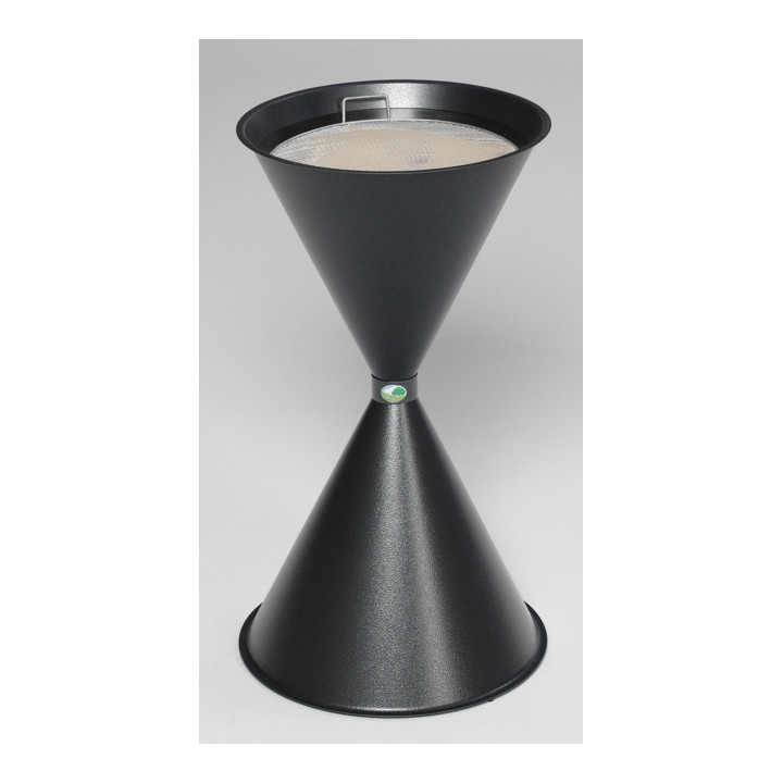 B-Ware Var Standascher Abfallbehälter Ascher Antik Silber Metall Rund 730mm 2 Stück - 4030695116812