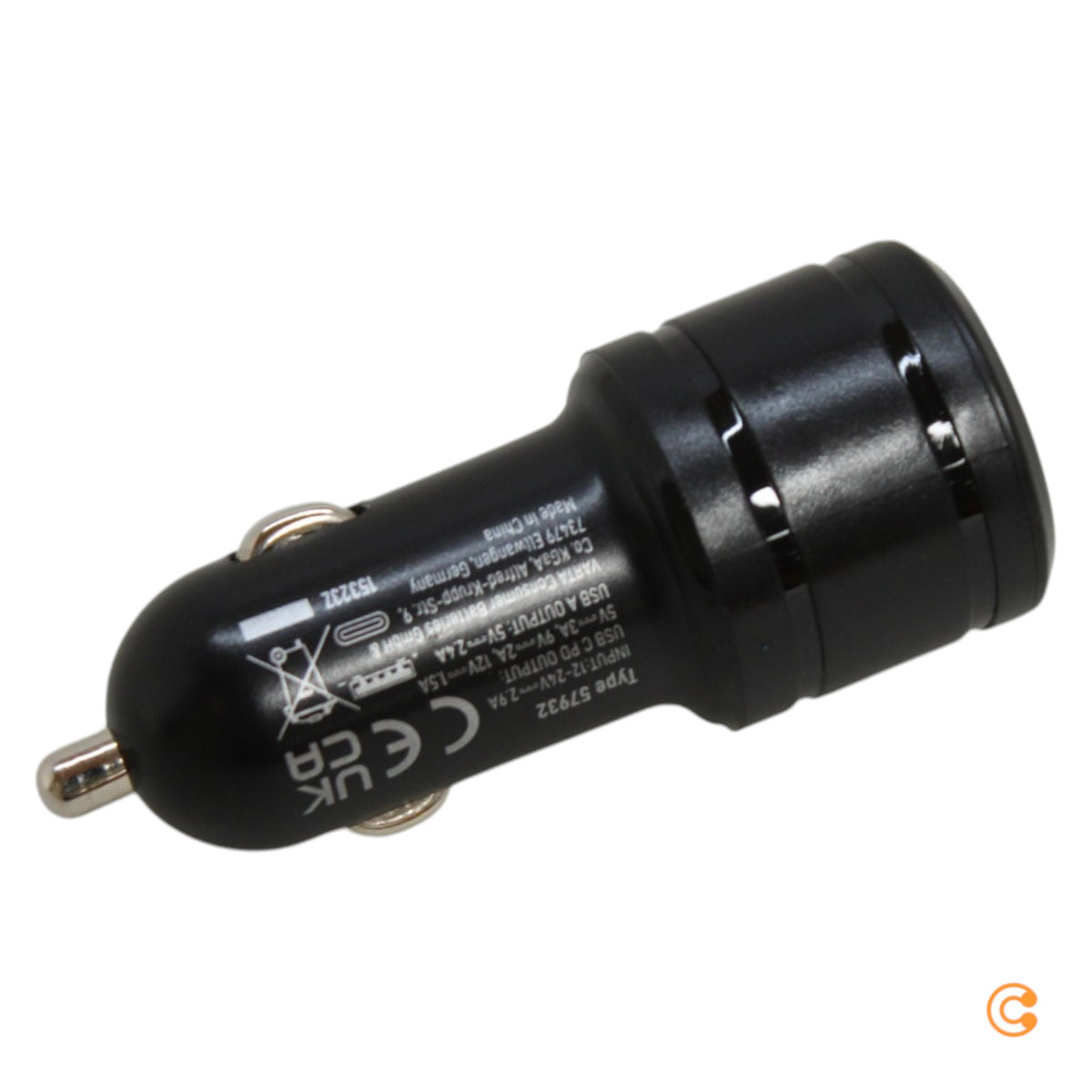 Varta Auto Kfz-Zigarettenanzünder USB Ladegerät Schwarz 12 V 4 STÜCK - 4008496992157