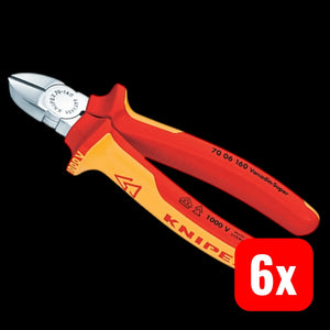B-Ware Knipex 70 06 160 Vde Seitenschneider Facette 160 Mm Präzionsschneiden 6 Stück