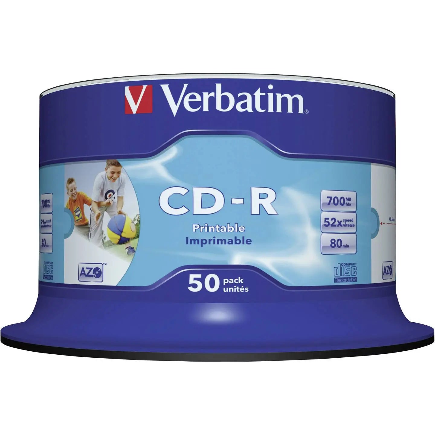 B-Ware Verbatim Cd Rohling Disk Speicher Cd R Printable Spindel 50 Stück Inkjet White - 23942434382