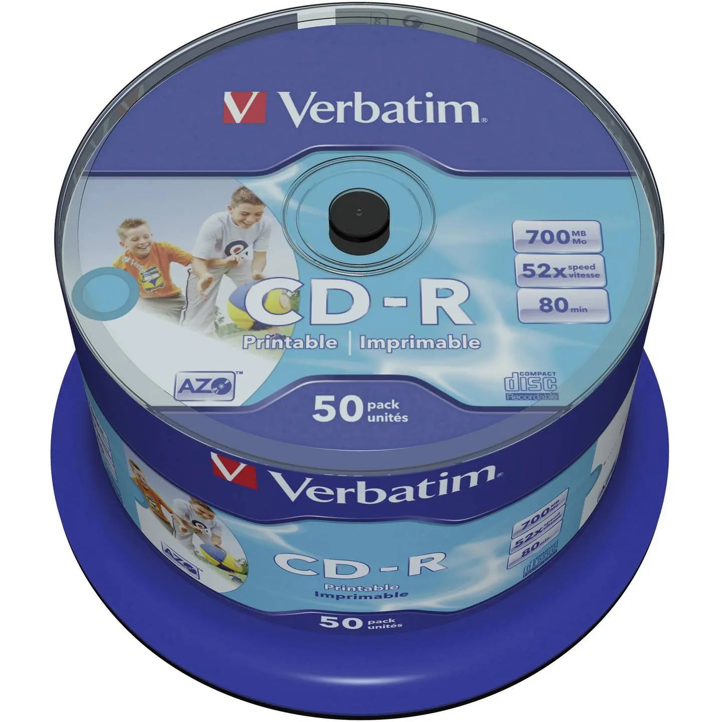 B-Ware Verbatim Cd Rohling Disk Speicher Cd R Printable Spindel 50 Stück Inkjet White - 23942434382