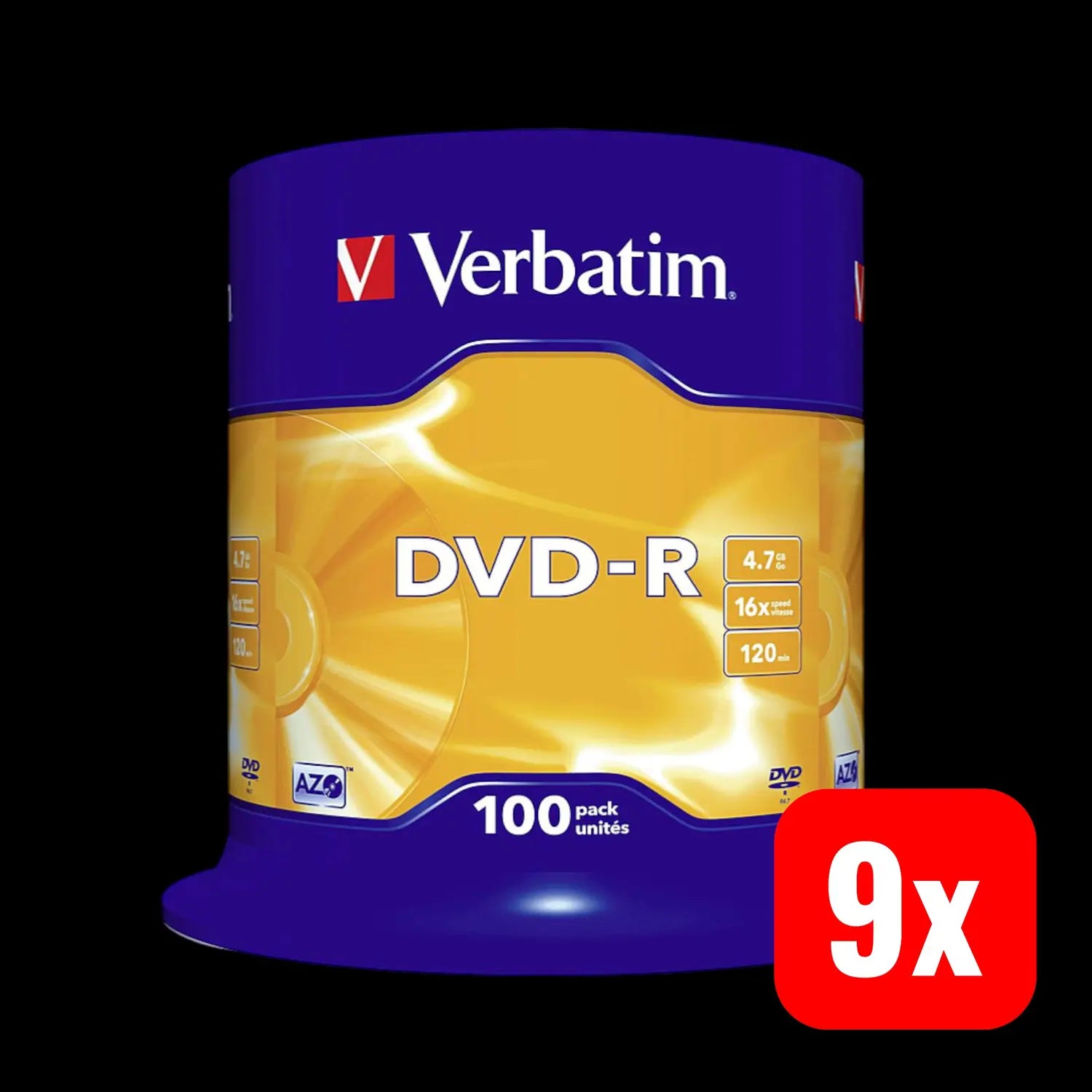 B-Ware Verbatim Dvd R Rohling Leermedium 100 Stück Spindel Speicherdisc 9 Sets - 23942435495