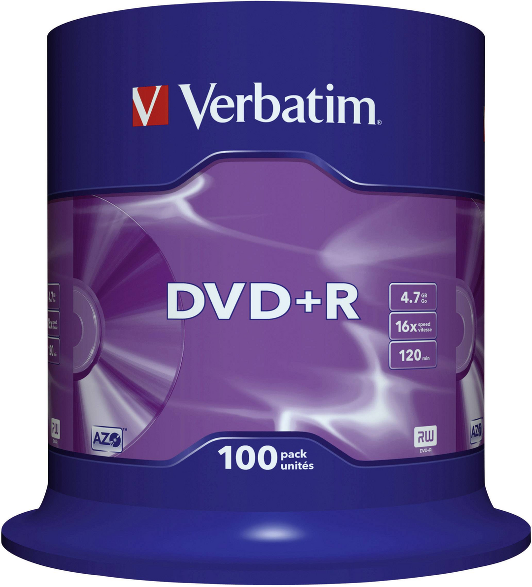 Verbatim 43551 Dvd+R Rohling 4.7 Gb Spindel 4.7 Gb Speicherkapazität 100 Stück