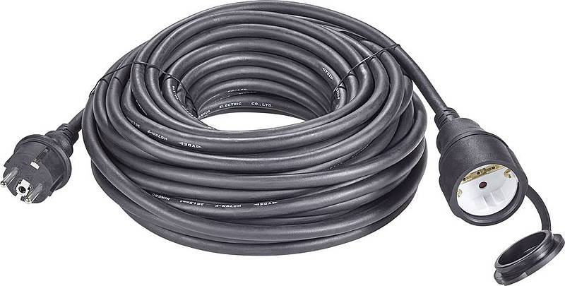 B-Ware Renkforce 1373173 Strom Verlängerungskabel 16 A Schwarz 20 M - 4016138993202
