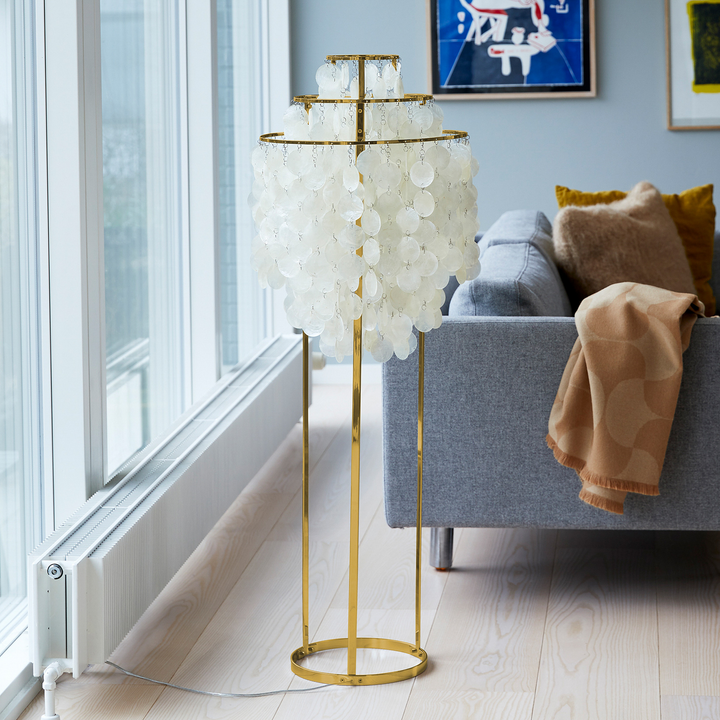 Verpan Stehleuchte Lampe Fun 1 Stm Messing E27 Schalter 120cm 40cm Muscheln B-Ware - 5702410368316