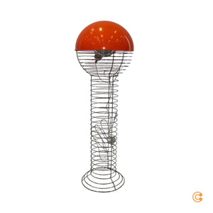 B-Ware Verpan Stehleuchte Standlampe Wire Leuchte Orange Kunststoff Stahl Chrom E27 Led