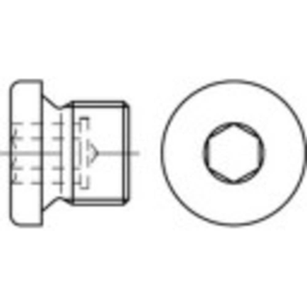 B-Ware Toolcraft 112726 Verschlussschrauben M10 Innensechskant Din 908 Stahl 1000 Stück - 4053199065523