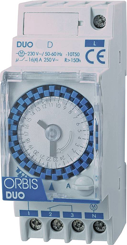 B-Ware Orbis Duo D 230 V Hutschienen Zeitschaltuhr Analog 120 V 24 V Schaltuhr Timer Uhr  - 8426709108946