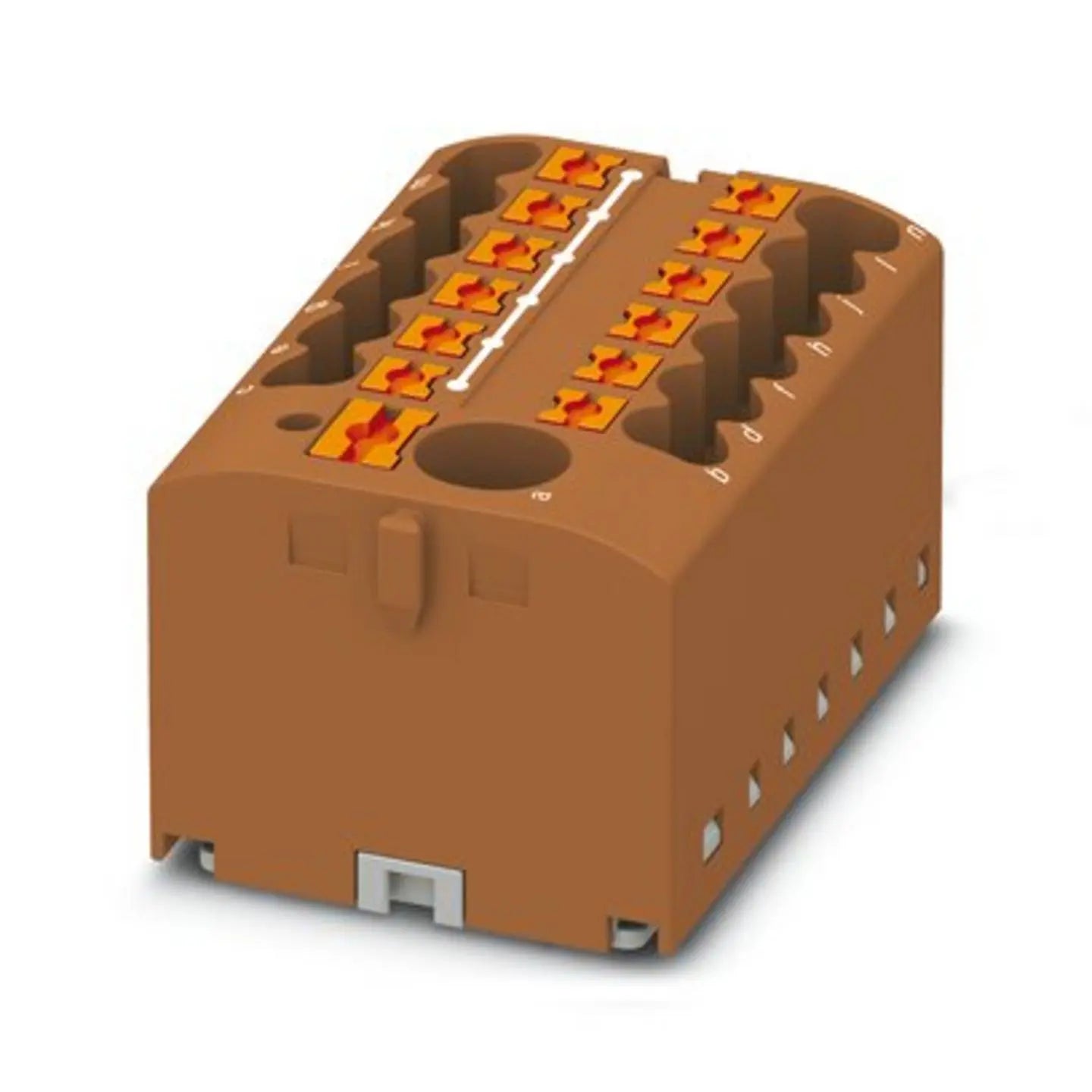 B-Ware Phoenix Contact Verteilerblock Klemmenblock 40,6 Mm Zugfeder Braun Set 8 Stück - 4055626392509