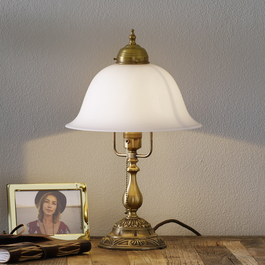 Berliner Messinglampen Verzierte Tischleuchte Carolin Messing Siehe Text/Foto B-Ware - 4043783510737
