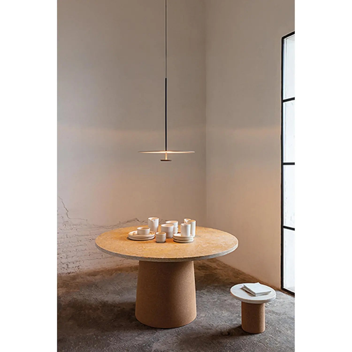 B-Ware Vibia Flat 5940 Pendelleuchte Creme Led Hängeleuchte Lampe Leuchte Deckenlampe - 1