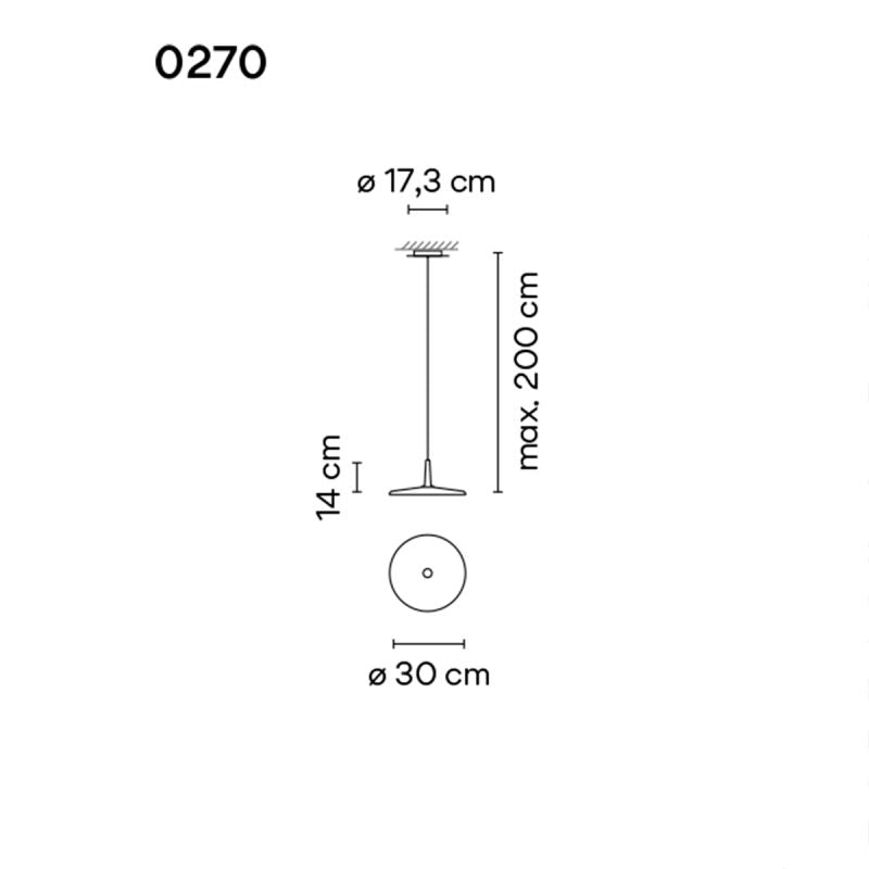 Vibia Pendelleuchte Hängelampe LED Esszimmer Schwarz 30cm Dimmbar Lampe Leuchte - 244588