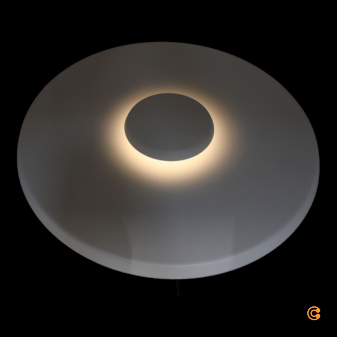 Vibia Top Led Wandleuchte Deckenlampe Wohnzimmerlampe Lampe 26,4 W ø 60 Cm Weiß C-Ware - 9515358