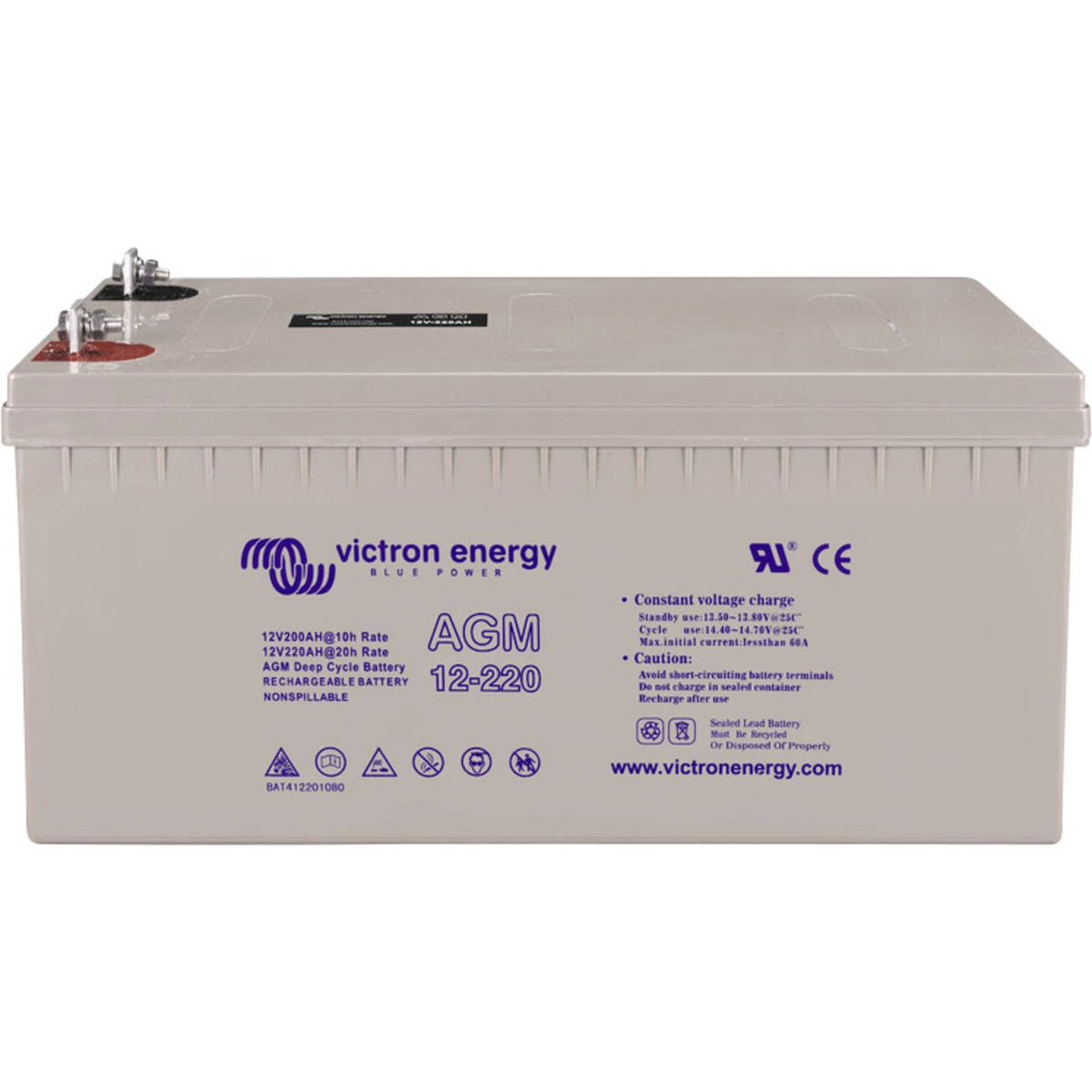 Victron Batterie Akku AGM Deep Cycle 12V 110Ah zyklenfest Bleiakku schwarz - 8719076036968