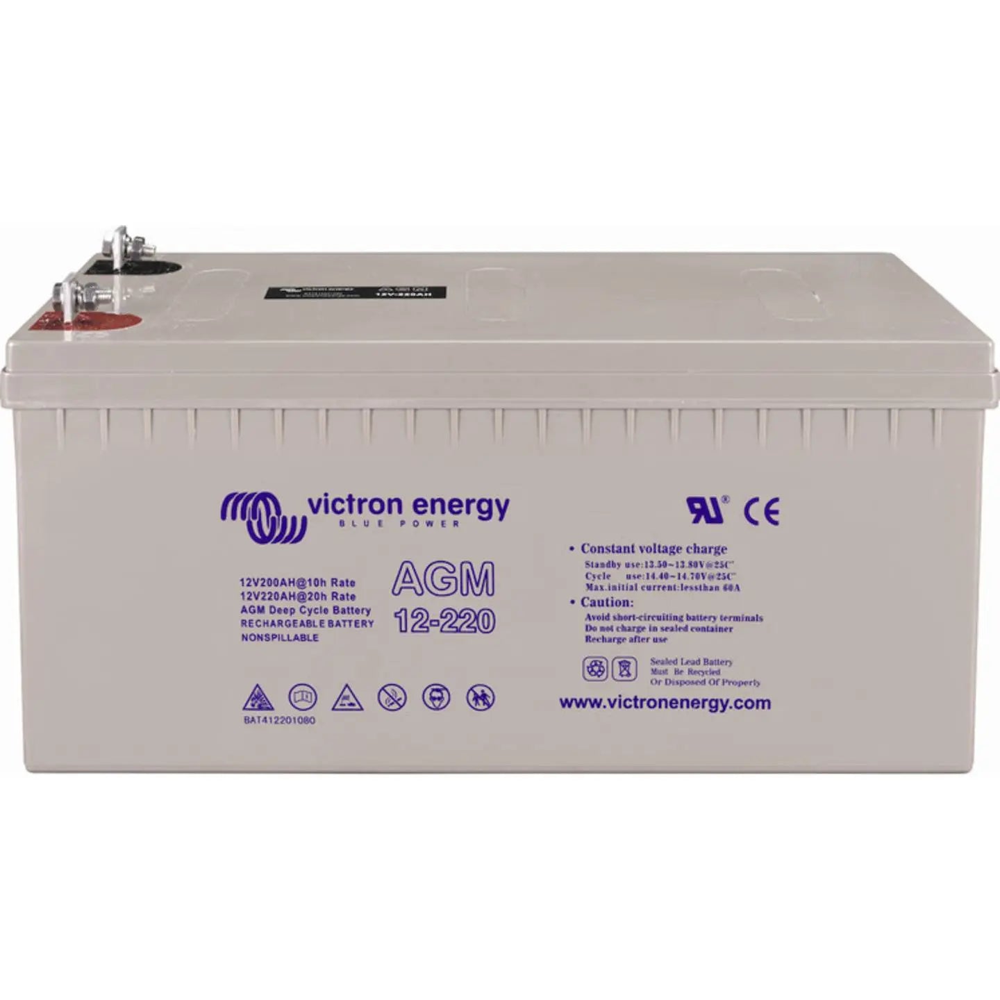B-Ware Victron Batterie Akku Agm Deep Cycle 12 V 110 Ah Zyklenfest Bleiakku Schwarz