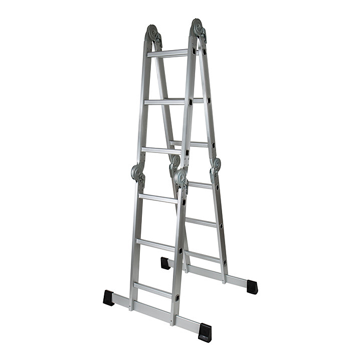 B-Ware Vielzweckleiter Mehrzweckleiter 4x3 Sprossen Tragfähigkeit 150 Kg 11 Stufen