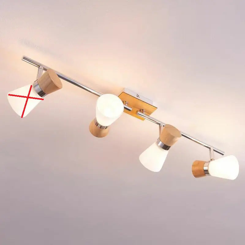B-Ware Lampenwelt Holz Deckenstrahler Vivica 4 Fl. Deckenlampe Lampe Siehe Text/Foto - 4251096523546