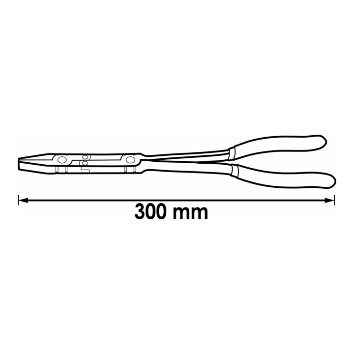 Vigor Flachrundzange Zange Werkzeug V2783 Gesamtlänge 340 Mm Schmal Gezahnt B-Ware - 4047728027830