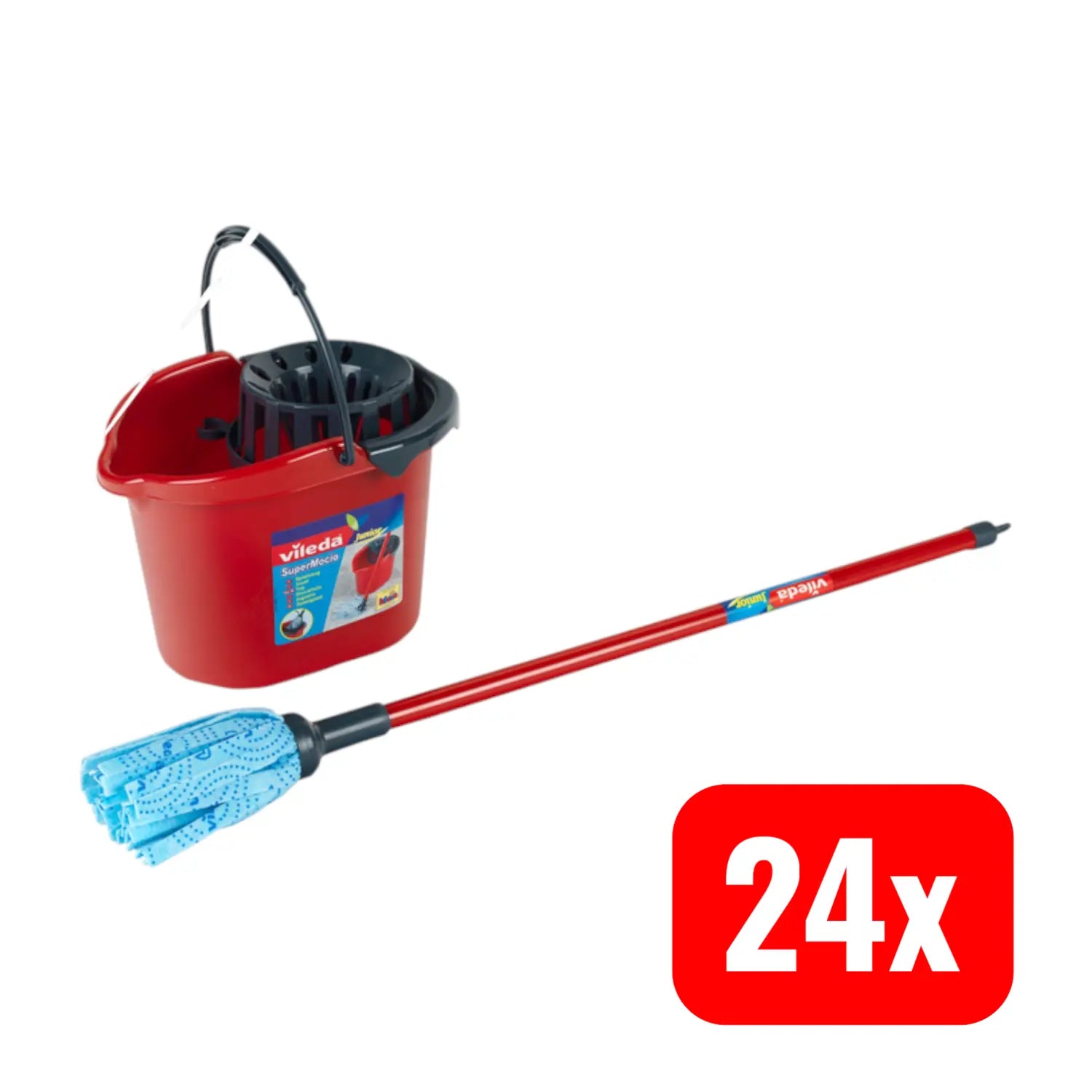 B-Ware Vileda Spielzeug Wischmopp Set Mit Eimer Und Aufsatz Wischset Wischer 24 Stück - 4009847067227