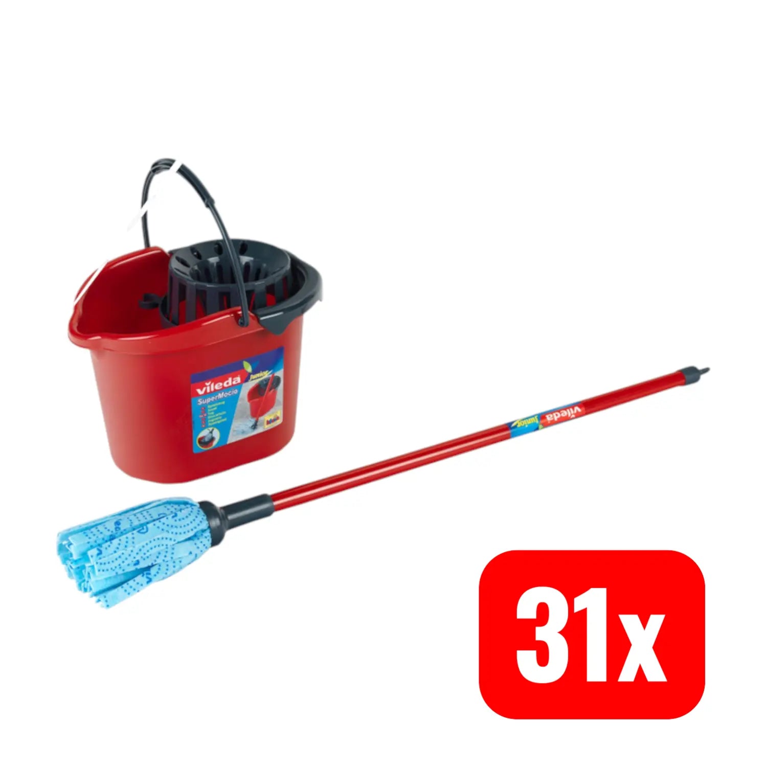 B-Ware Vileda Spielzeug Wischmopp Set Mit Eimer Und Aufsatz Wischset Wischer 31 Stück - 4009847067227