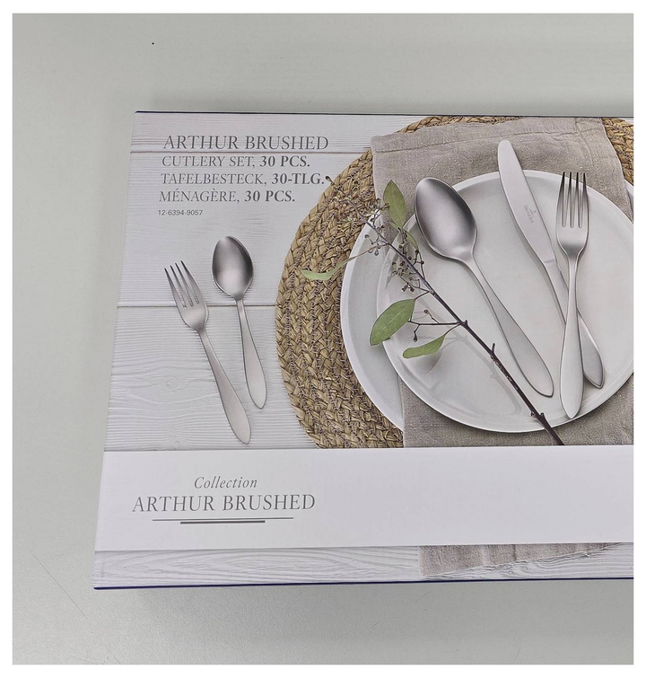 Villeroy & Boch Arthur Besteck Garnitur 30er Set Edelstahl Edelstahl Gebürstet B-Ware