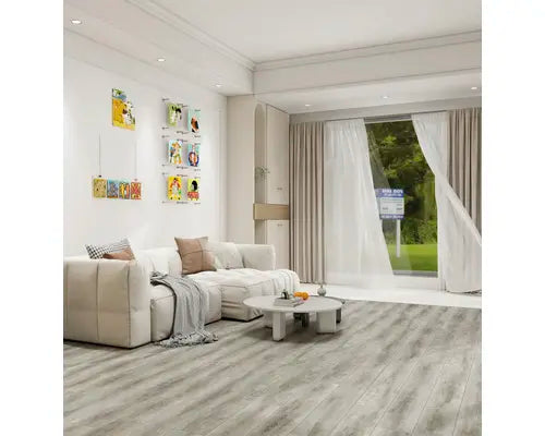 B-Ware Baya Vinylboden Designboden Diele Belag Grau Selbstklebend Landhaus 60 Stück - 4306516022939