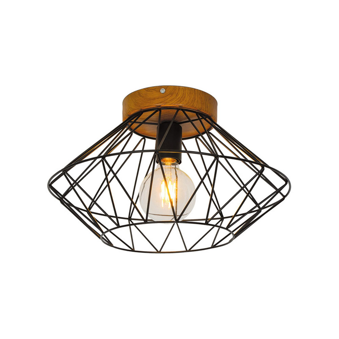 Viokef Deckenlampe Leuchte Vega E27 Lampe Led Deckenleuchte Schwarz Stahl B-Ware - 5201769090096
