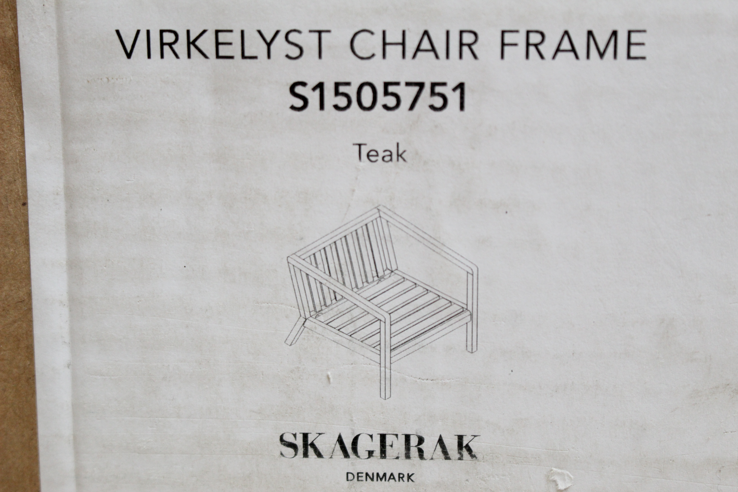 B-Ware Skagerak Gestell Für Virkelyst Gartenstuhl Ersatzteil Teak Outdoor Stuhlgestell - 5706420065890