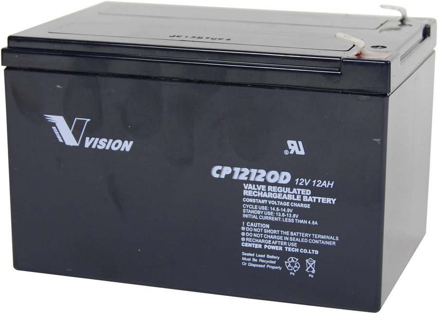Vision Akkus Cp12120 D Cp12120 D Bleiakku 12 V 12 Ah Blei Vlies Flachstecker B-Ware - 2050001656025