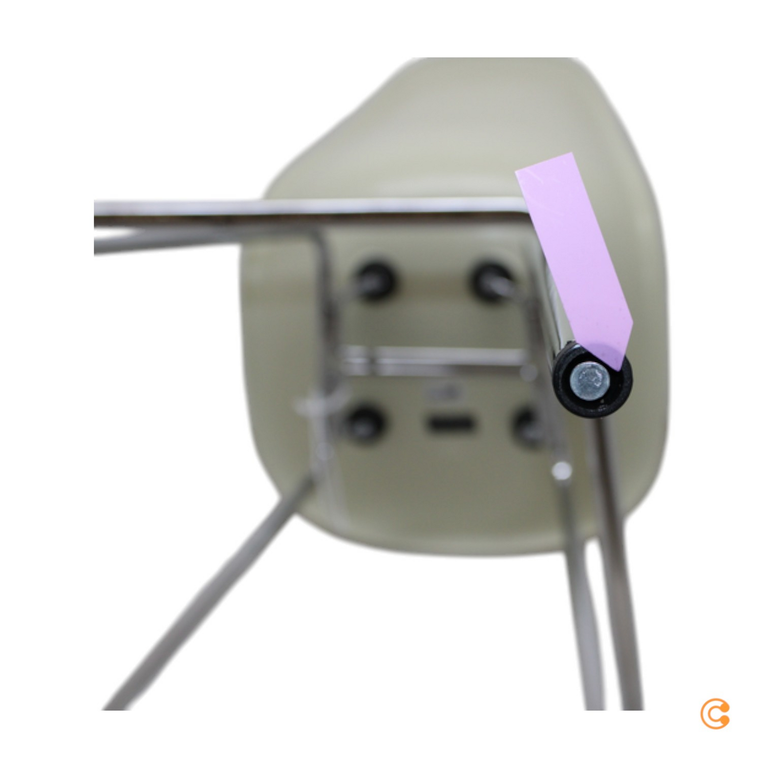 Vitra Barstuhl Hocker Sitz Eames Fiberglass Hoch Verchromt Siehe Text/Foto B-Ware - 4055737230561