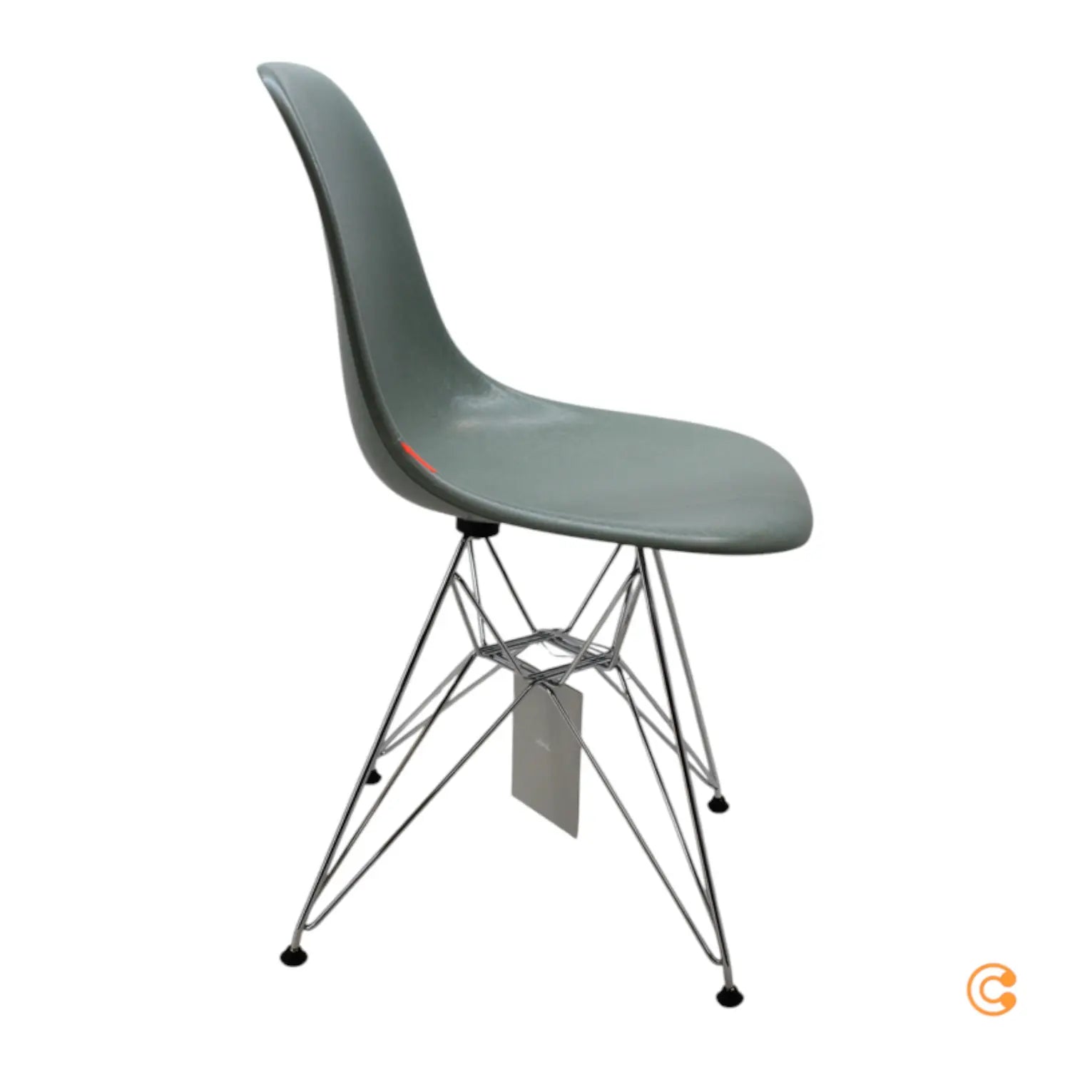 B-Ware Vitra Stuhl Sitzmöbel Eames Dsr Fiberglass Graugrün Verchromt Siehe Text/Foto - 4055737063893