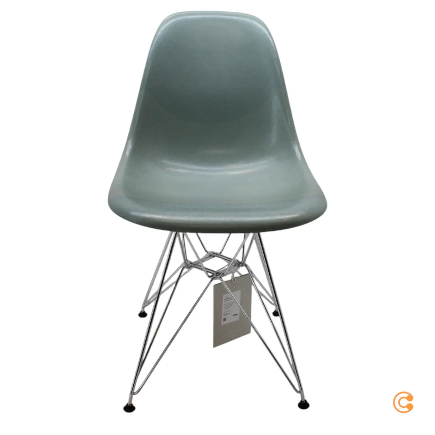 B-Ware Vitra Stuhl Sitzmöbel Eames Dsr Fiberglass Graugrün Verchromt Siehe Text/Foto - 4055737063893