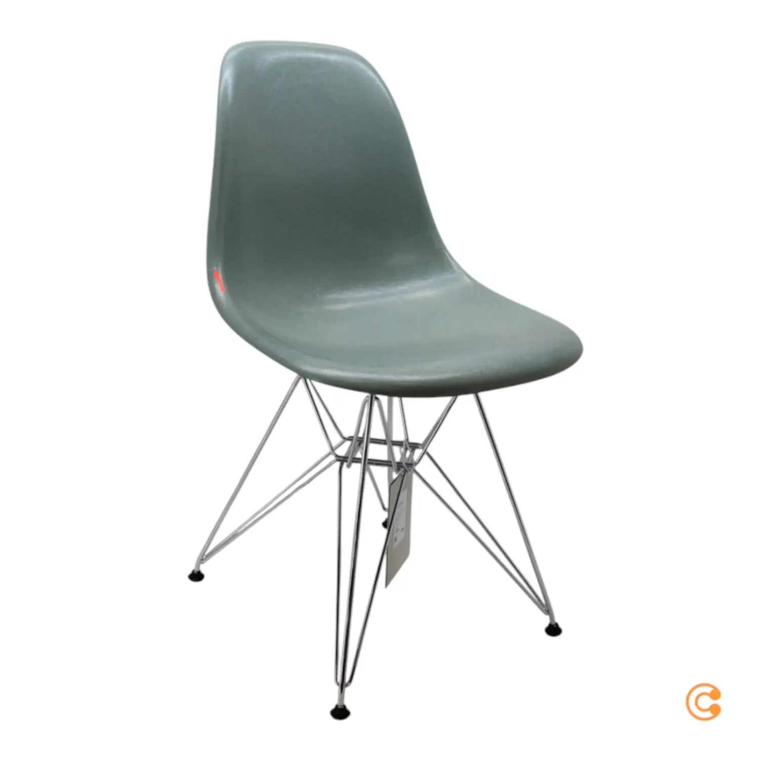 B-Ware Vitra Stuhl Sitzmöbel Eames Dsr Fiberglass Graugrün Verchromt Siehe Text/Foto - 4055737063893