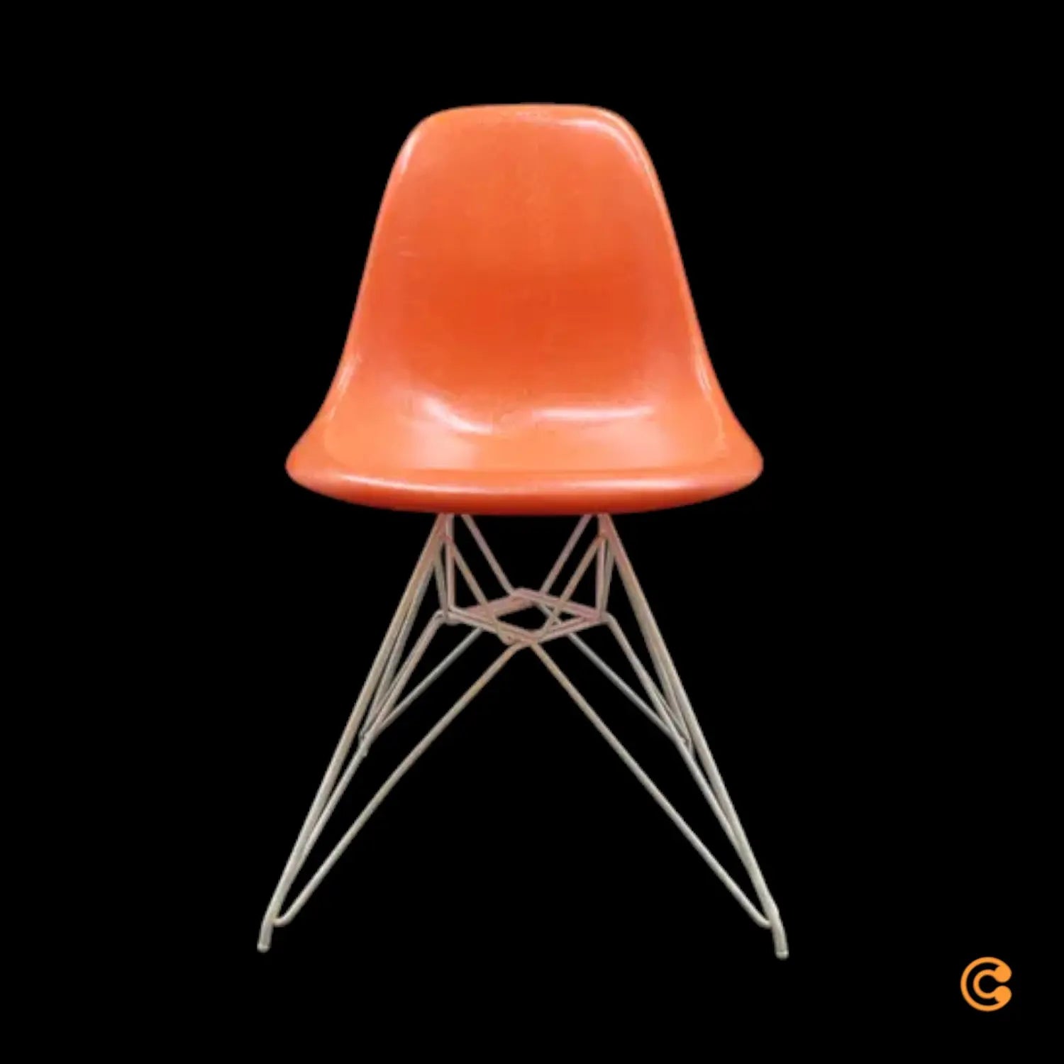 B-Ware Vitra Eames Fiberglass Side Chair Dsr Stuhl Küchenstuhl Esszimmerstuhl Orange   - 4055737063923