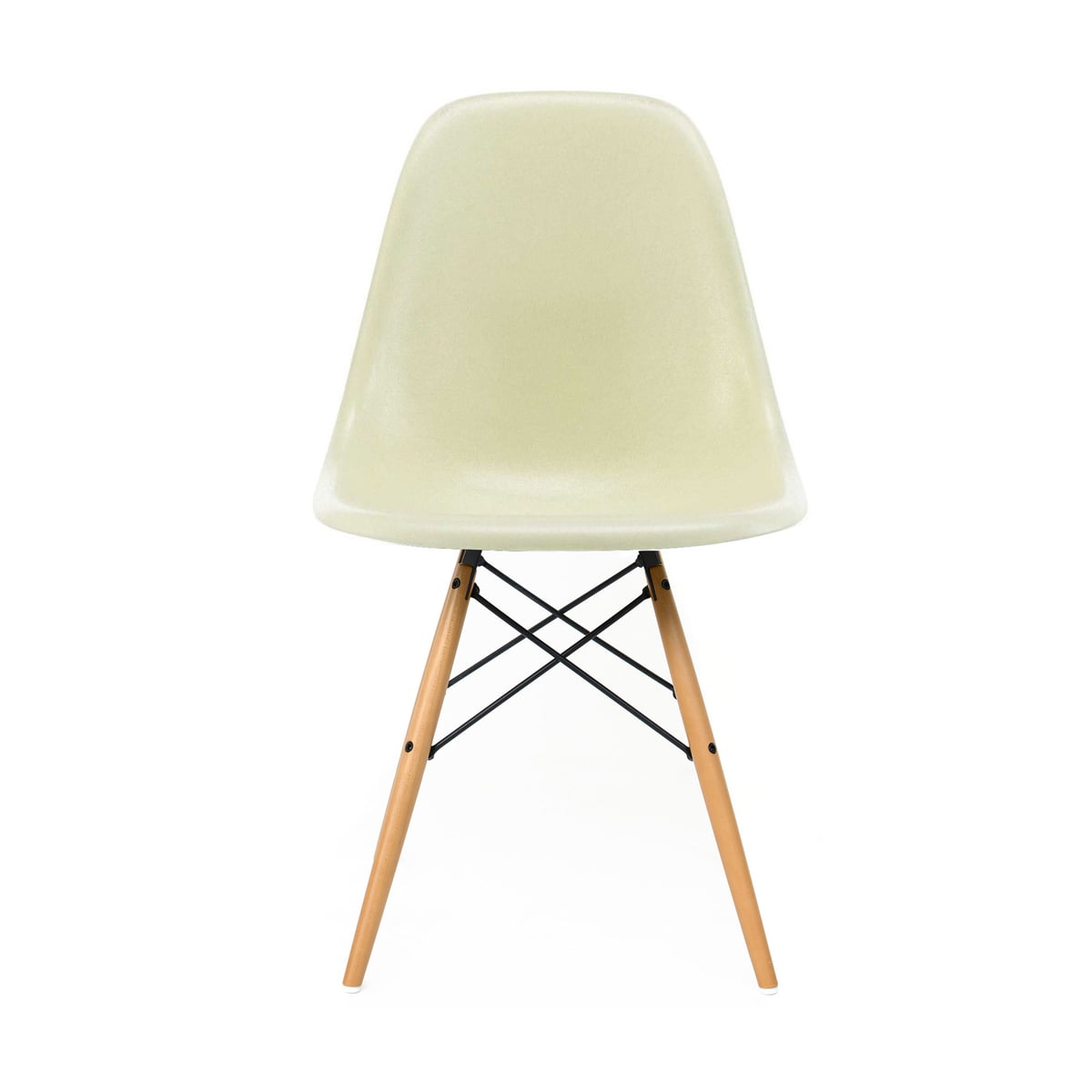 B-Ware Vitra Eames Fiberglass Side Chair Dsw Ahorn Gelb Eames Parchment Esszimmerstuhl - 4055737077074